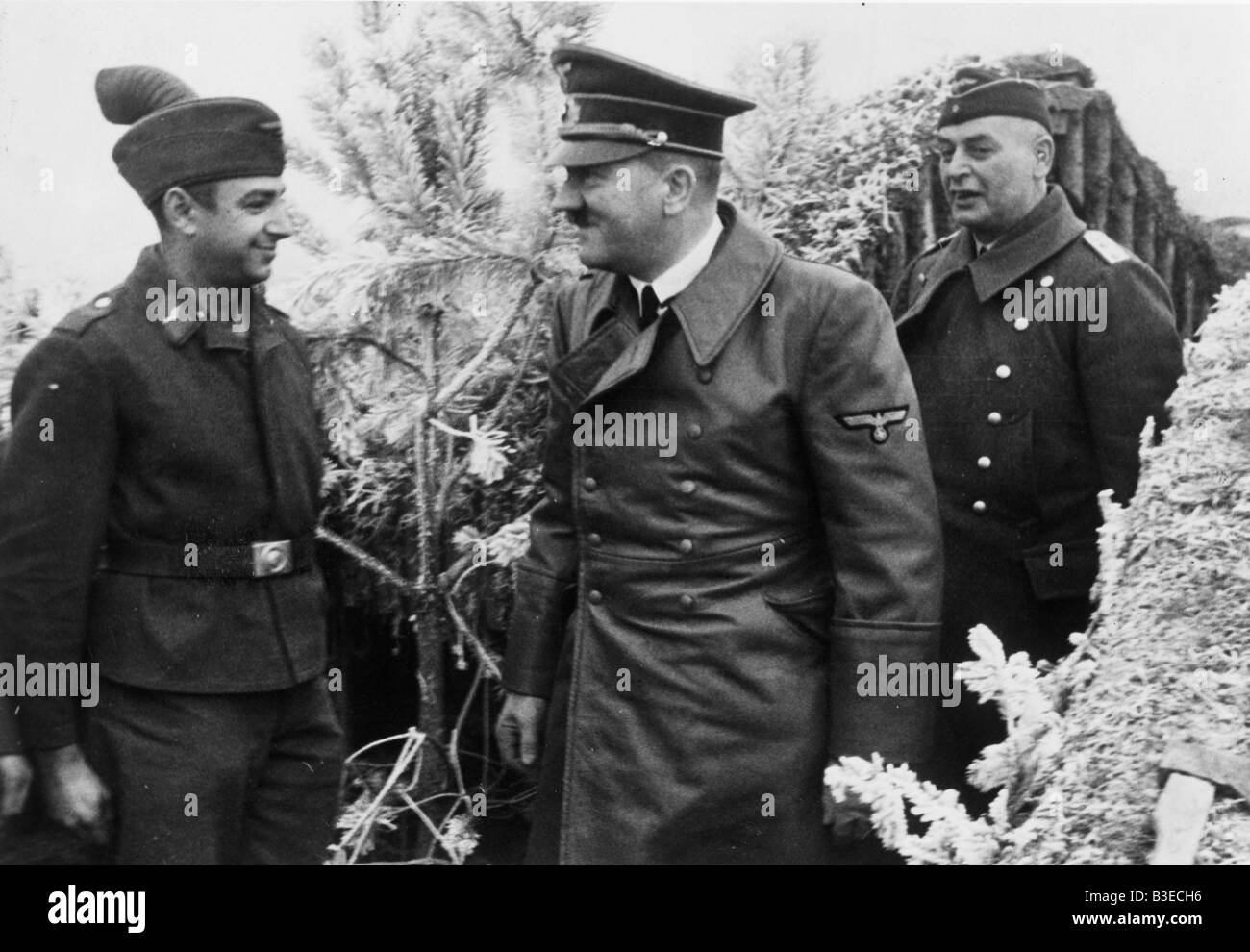 Adolf Hitler in Flak Lagekorrektur Stockfoto