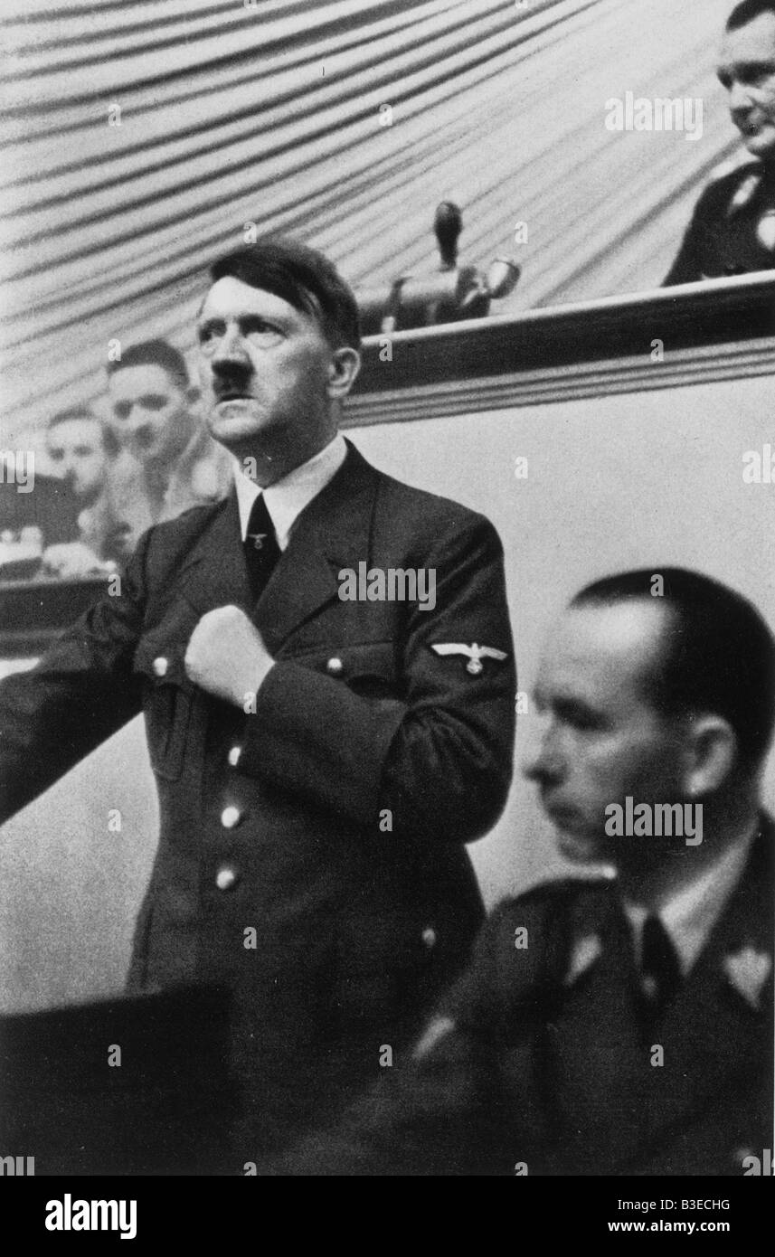 Hitler am Reichstag / 1.9.1939 Stockfoto