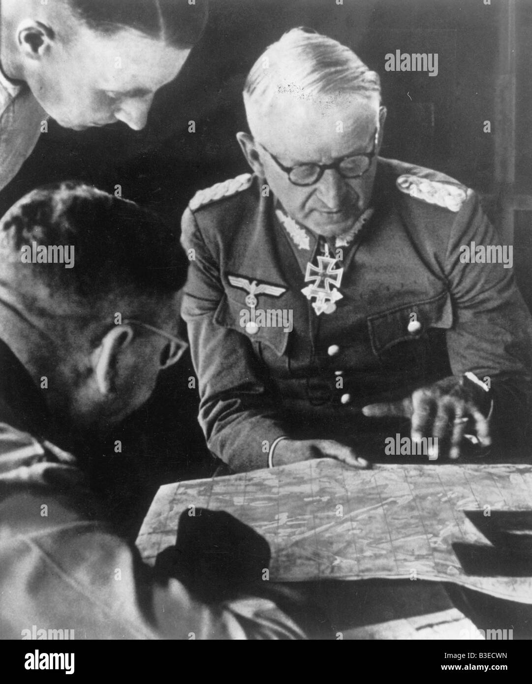 Von Manstein bei einem Treffen 1942 Stockfoto
