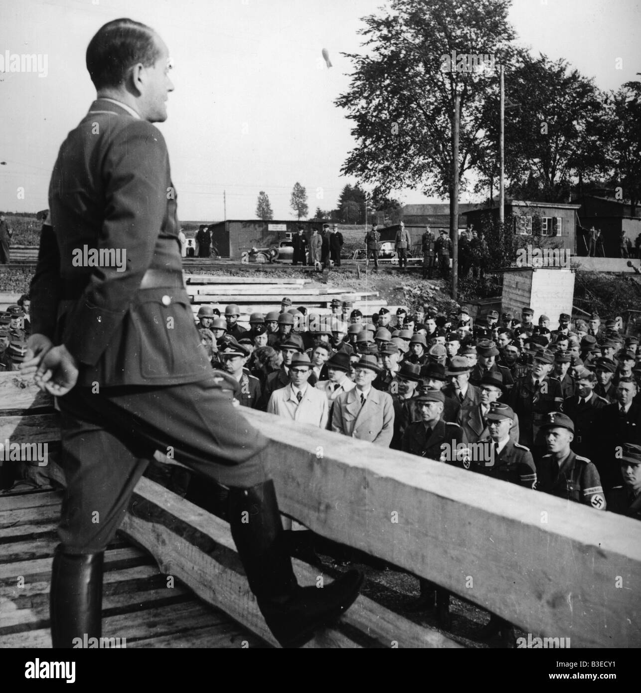 Speer besucht M÷hne-Damm / Foto / 1943 Stockfoto