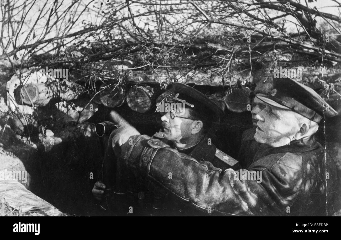 WW2 / Koniev in einem Einbaum / 1944 Stockfoto