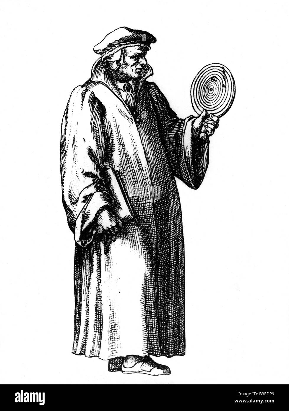 Kopernikus, Nikolaus, 19.2.1473 - 24.5.1543, Polnische Astronom, volle Länge, Kupferstich, 1611, Artist's Urheberrecht nicht gelöscht werden Stockfoto