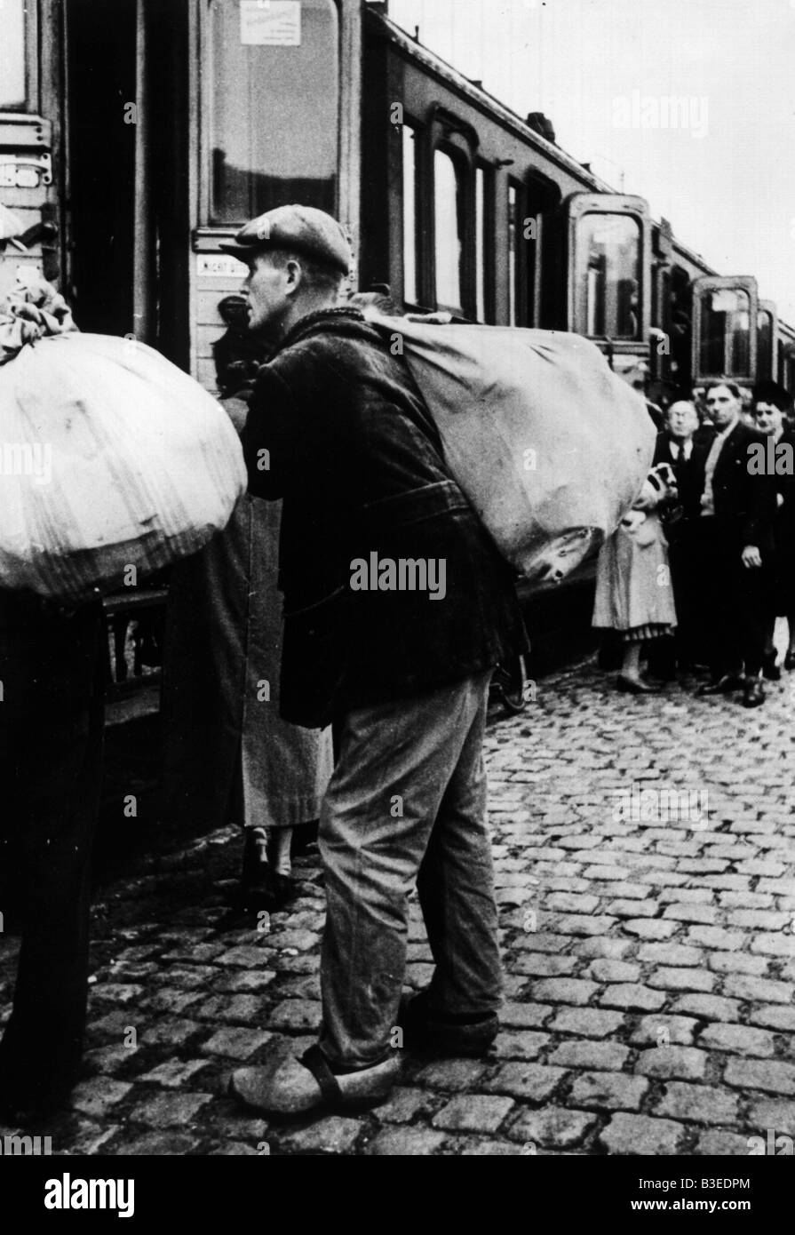 Belgische Arbeiter in Deutschland /Photo/ 1940 Stockfoto