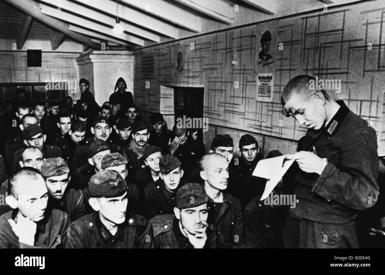 Deutschen Kriegsgefangenen russischen Camping / WWII Stockfoto