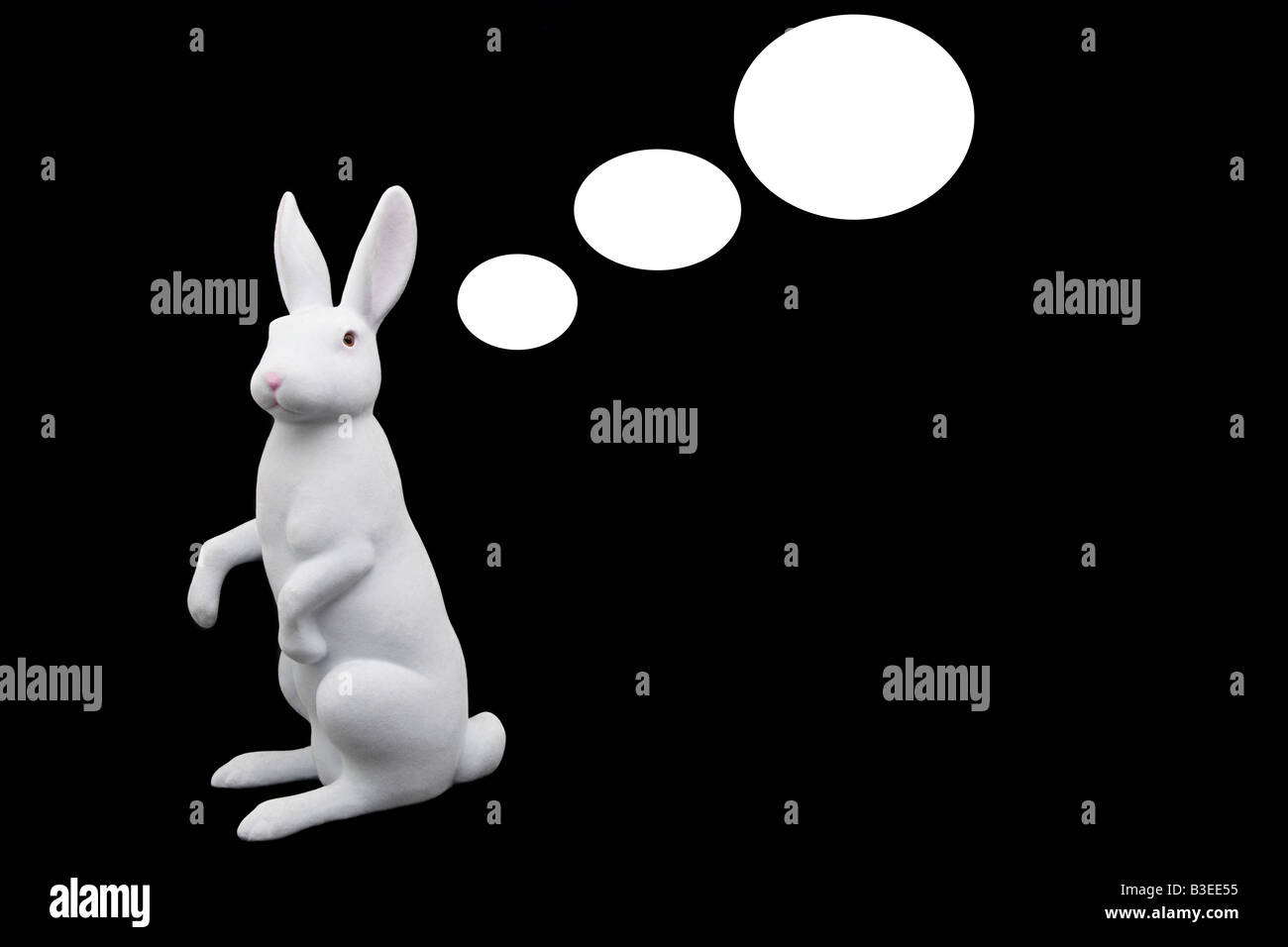 Sprechblasen ein Kaninchen aus Stockfoto
