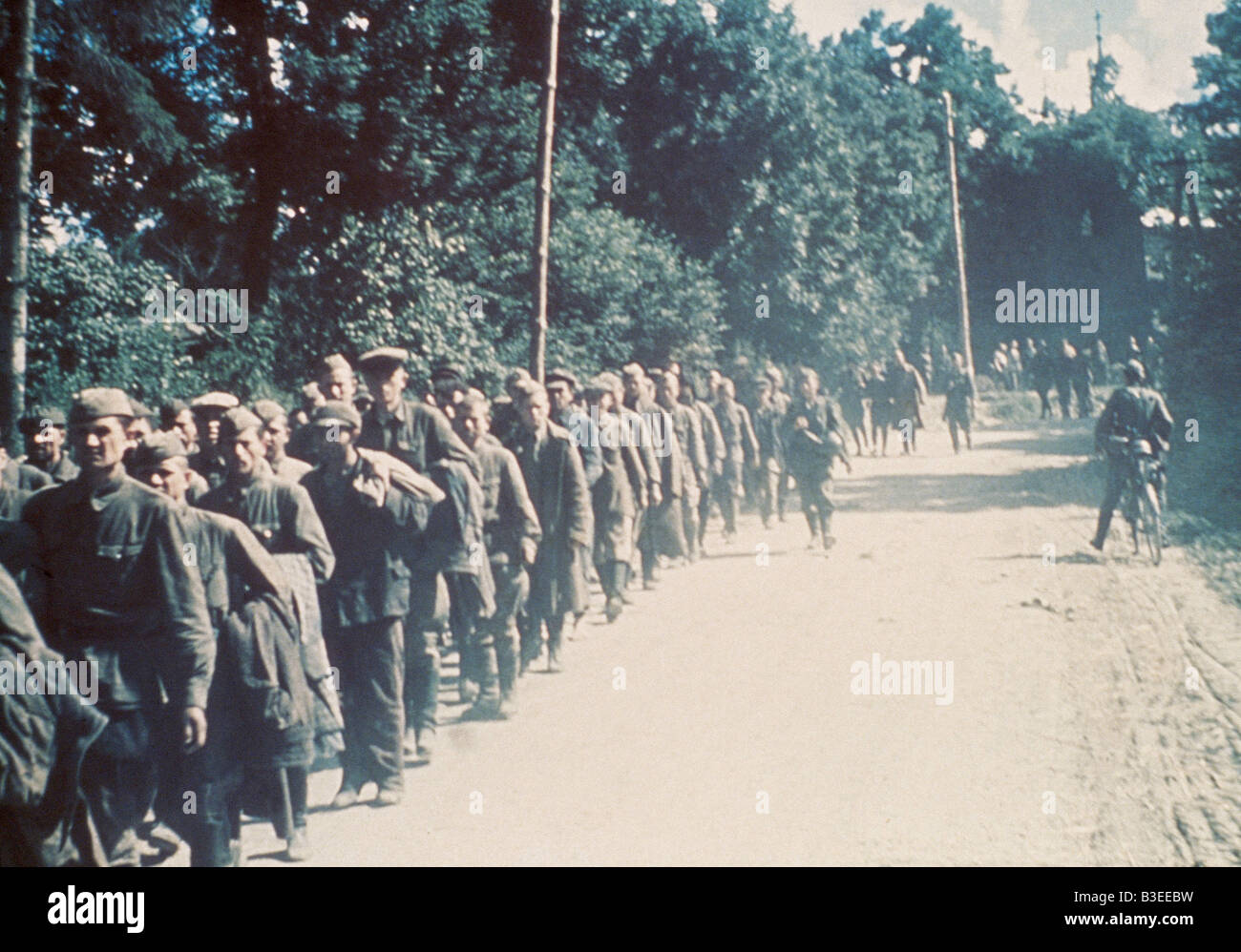 Sowjetische Kriegsgefangene in der Ukraine / WWII / 1941 Stockfoto