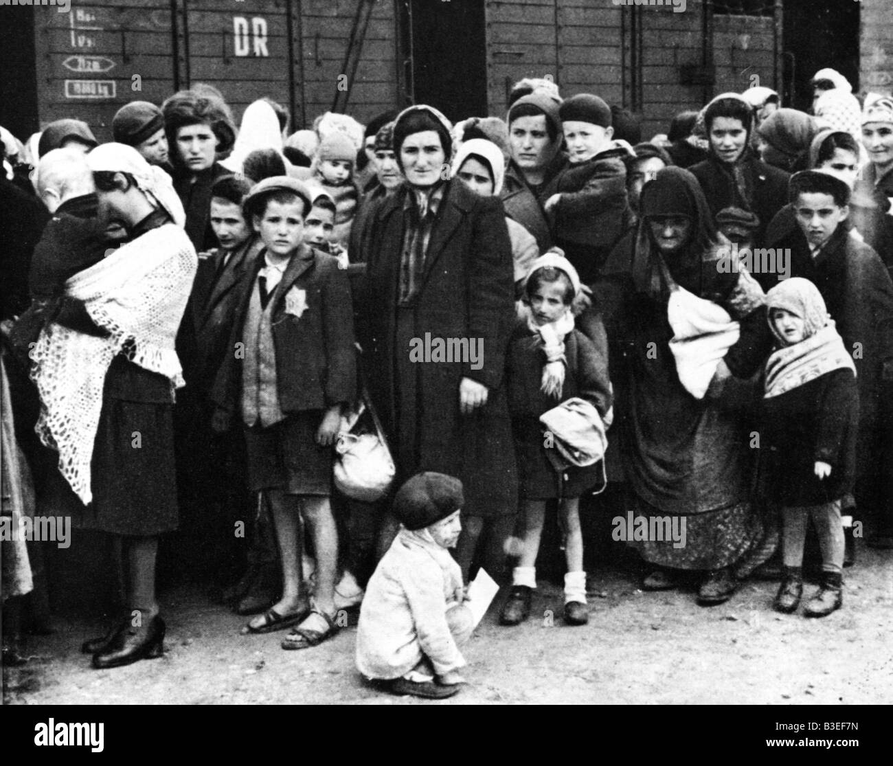 Ungarische Juden / Auschwitz / 1944 Stockfoto