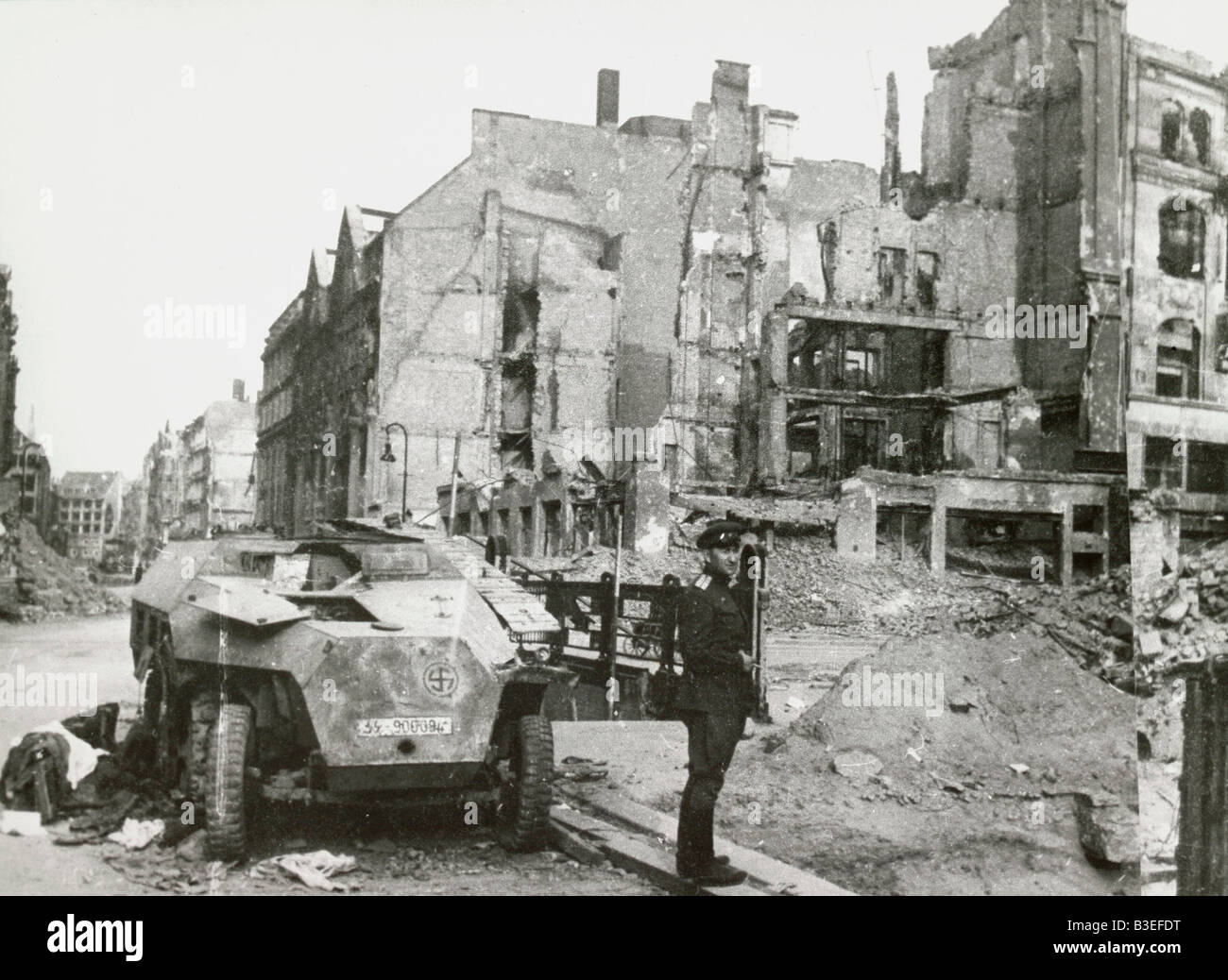 Ruinen in der unterirdischen Franzoes. Str. Stockfoto