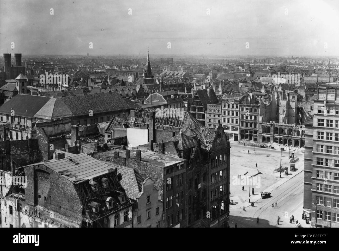 Breslau / Bl³cherplatz / Foto 1945 Stockfoto