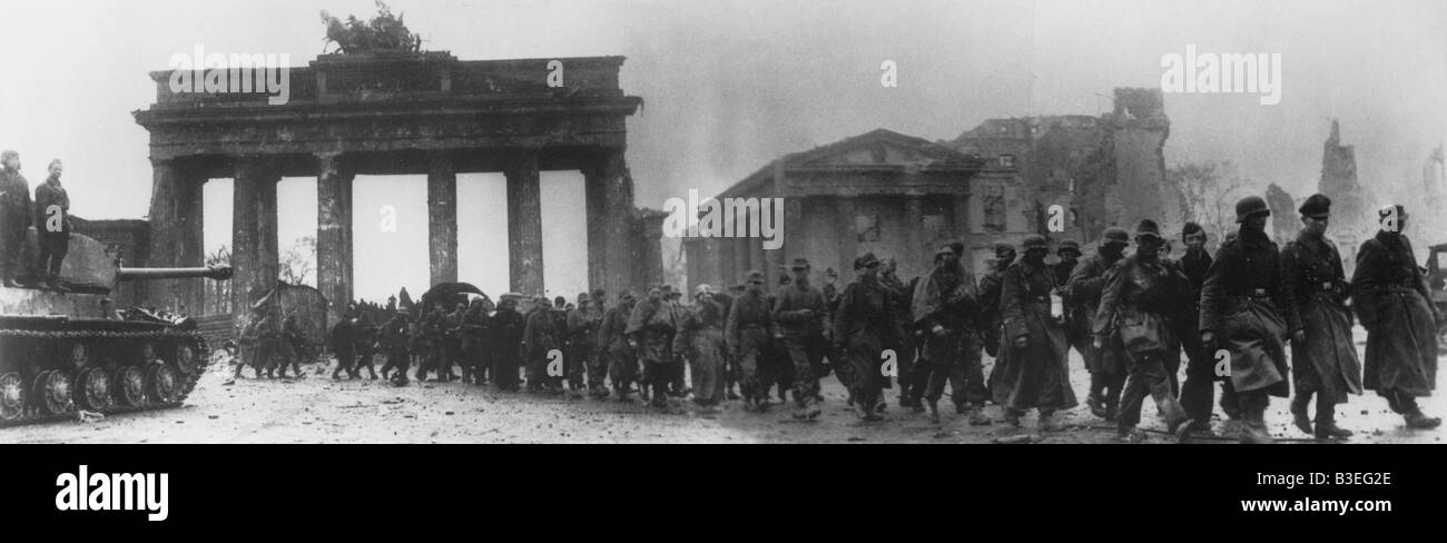 Besiegten deutschen-Brandenburger Tor / 1945 Stockfoto