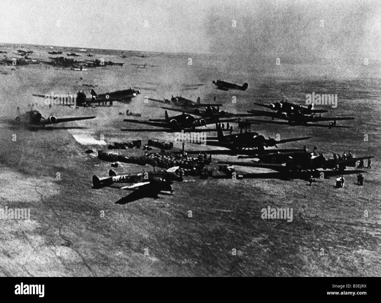 Desert Air Base/Afrika/1941. Stockfoto