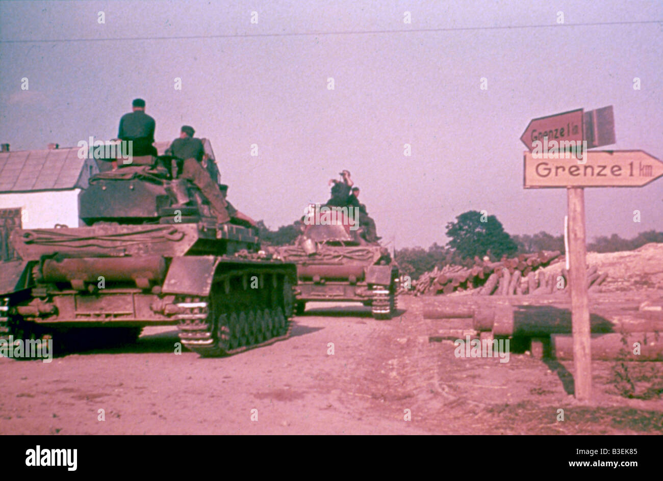 Panzer/polnisch-russischen Grenze/1941. Stockfoto