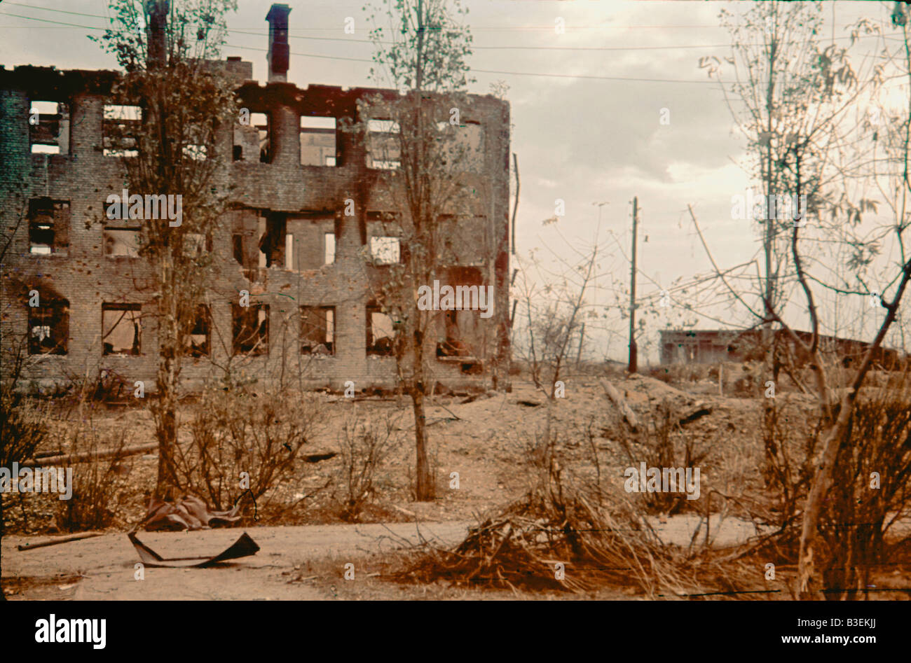 Zerstörten Gebäuden/Stalingrad/1942. Stockfoto