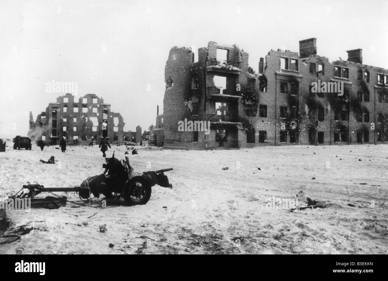 Vernichtung in Stalingrad. Stockfoto