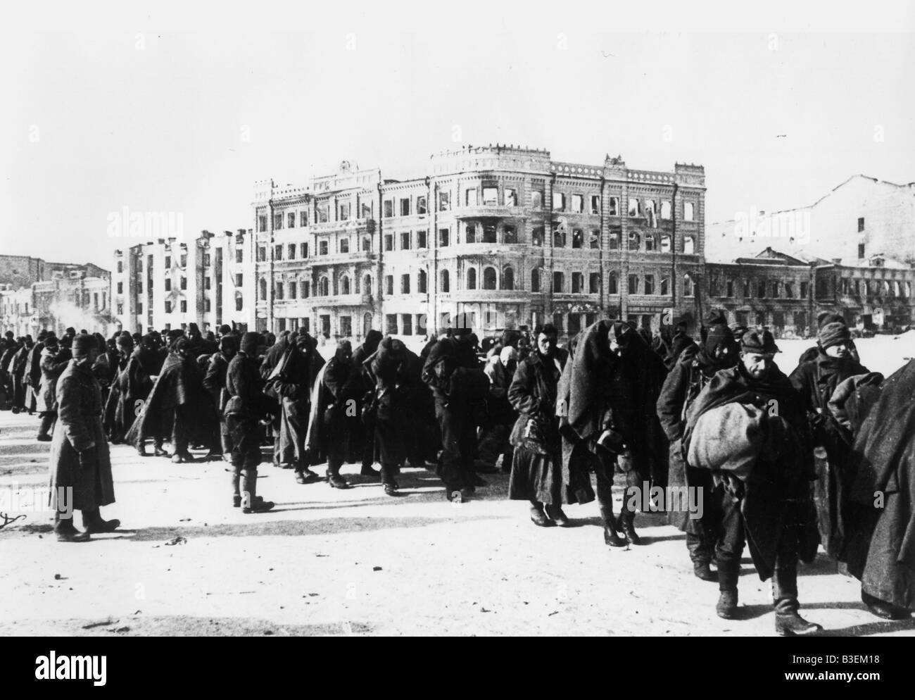 Russland, deutsche Kriegsgefangene. Stockfoto