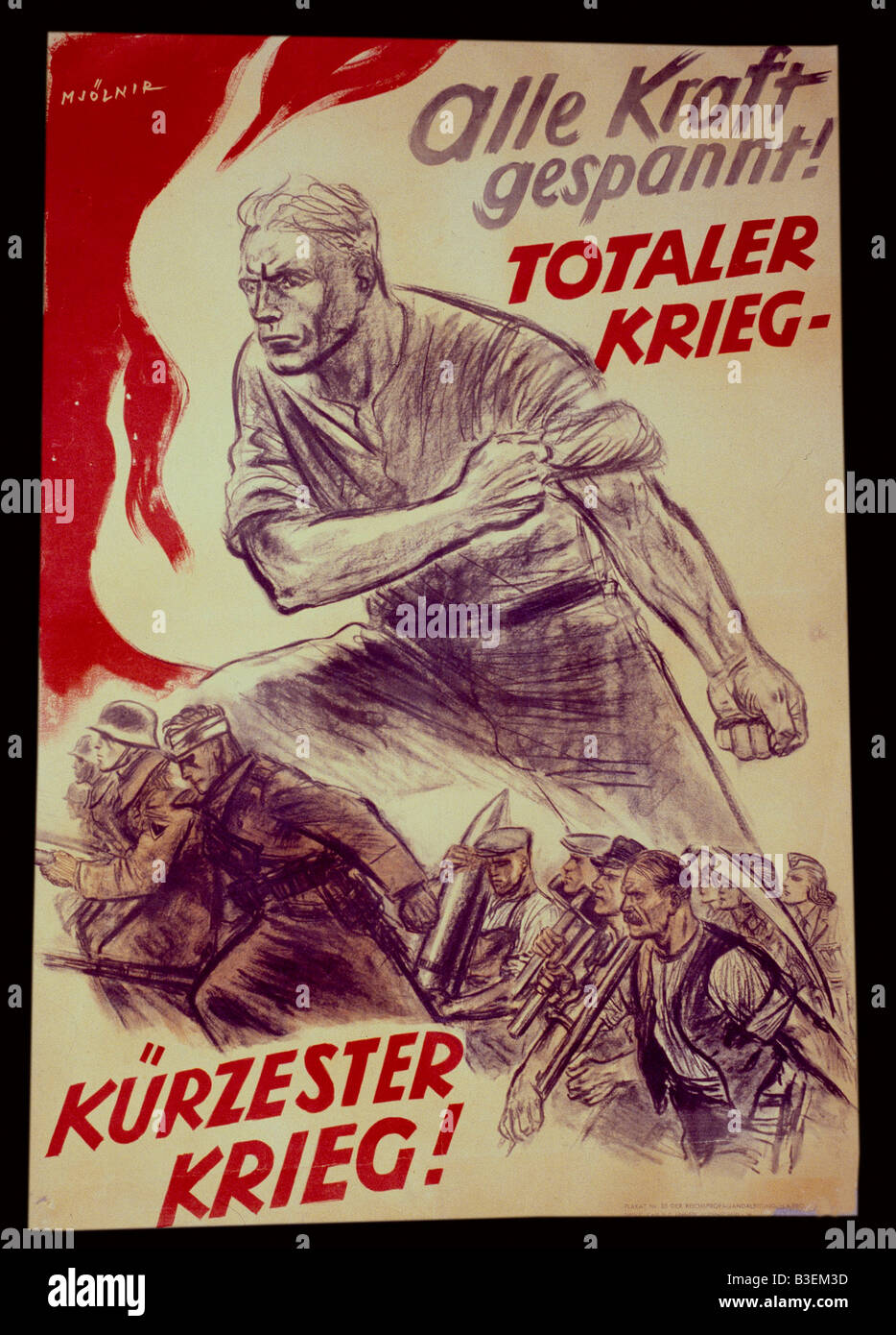 Totalen Krieg/Goebbels/1943. Stockfoto