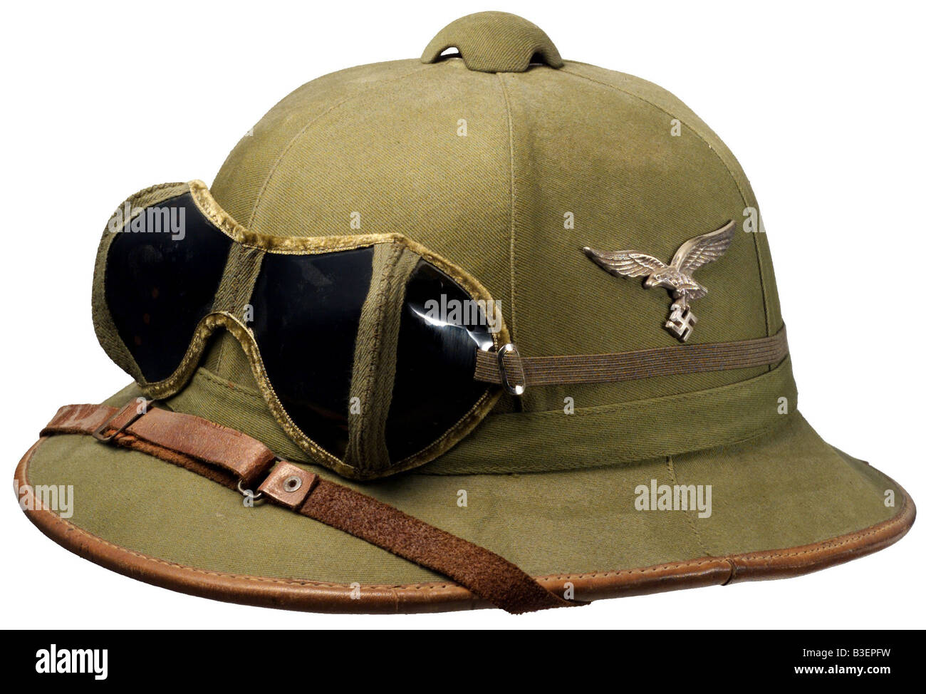 Militär, Uniformen, Deutschland, Deutsche Afrikakorps, Luftwaffe, Topee, Wehrmacht, Drittes Reich, Zweiter Weltkrieg, Nordafrika, Stockfoto