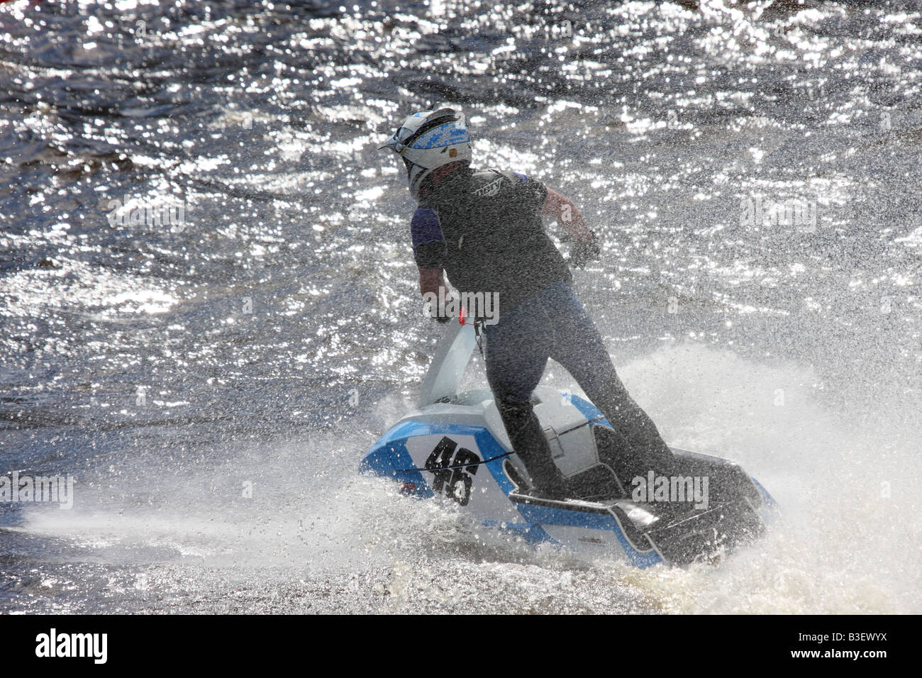 Jet Ski-Rennen Glasgow Stockfoto