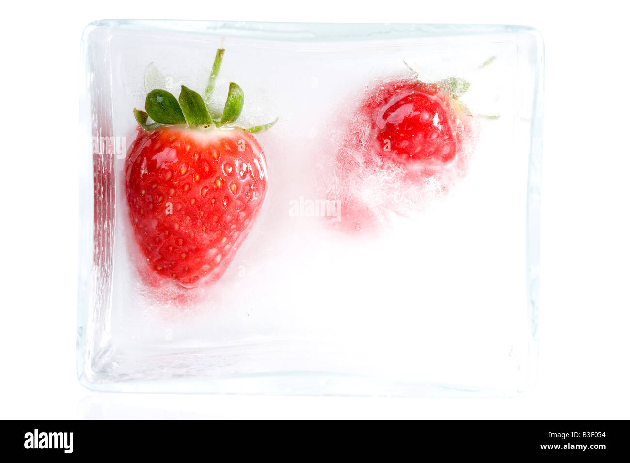 Zwei Erdbeeren, Nahaufnahme Stockfoto