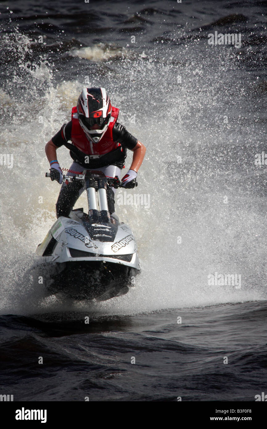 Jet Ski-Rennen Glasgow Stockfoto