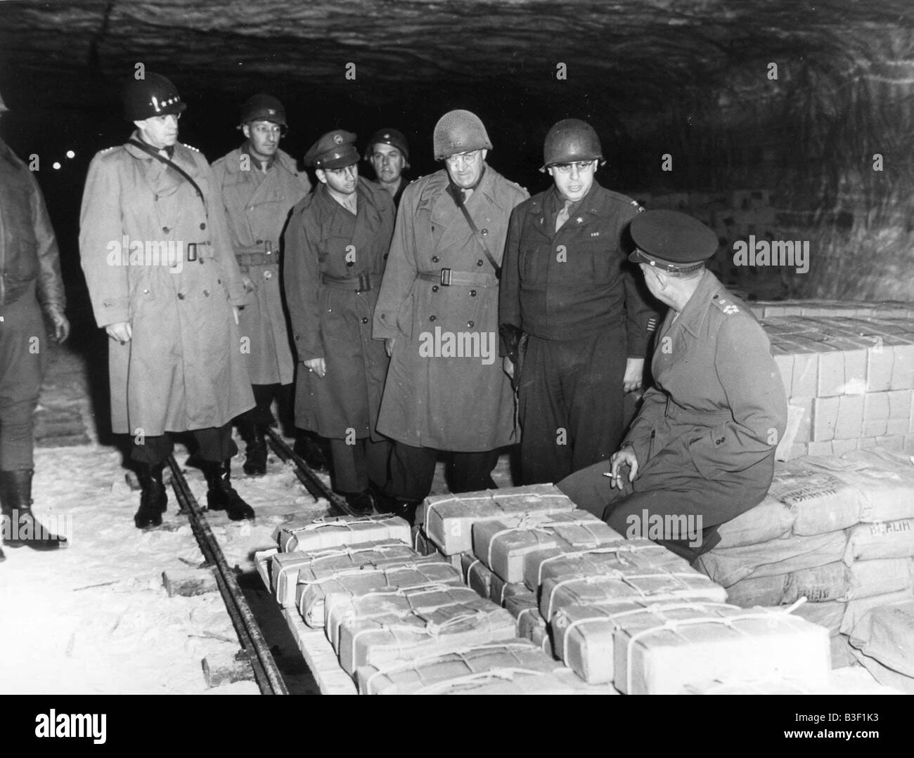 Kaiseroda 1945 / U.S. Soldaten & fest. Stockfoto