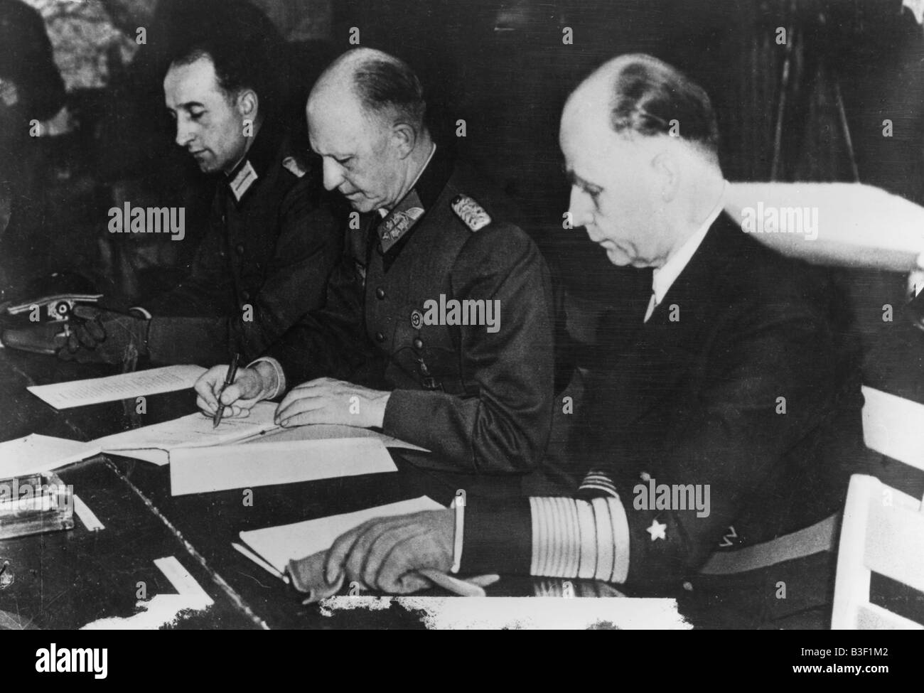 Deutsche Kapitulation 7. Mai 1945 / Foto. Stockfoto