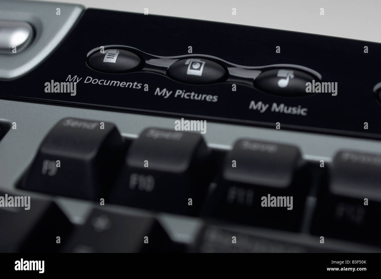 Nahaufnahme der Computer-Tastatur Stockfoto