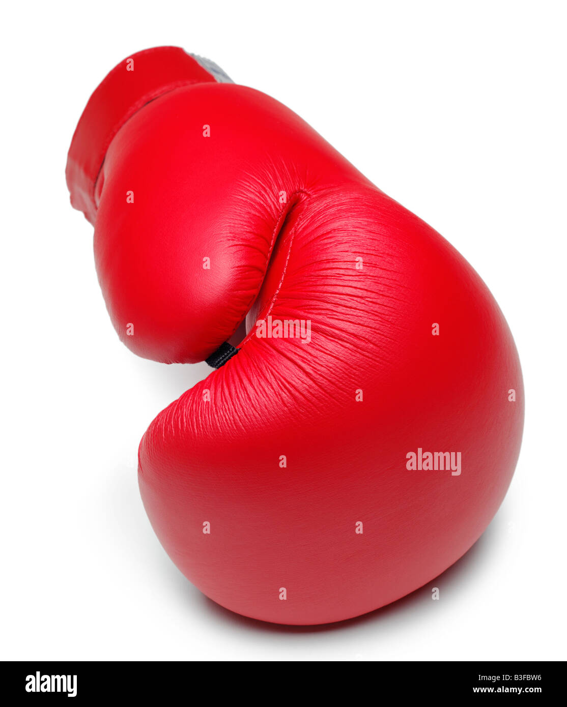 Boxhandschuh vor einem weißen Hintergrund Stockfoto