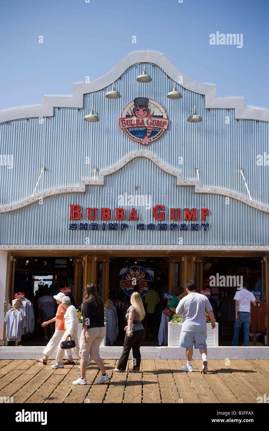 Bubba Gumps Seafood Restaurant Santa Monica Pier Los Angeles Kalifornien Stockfoto