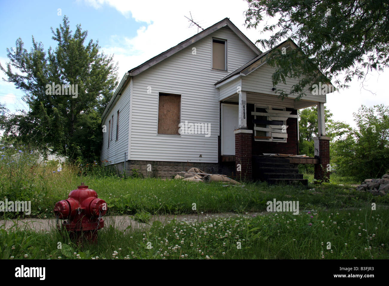 Haus In Detroit Michigan Vernagelt Stockfoto Bild 19398375 Alamy