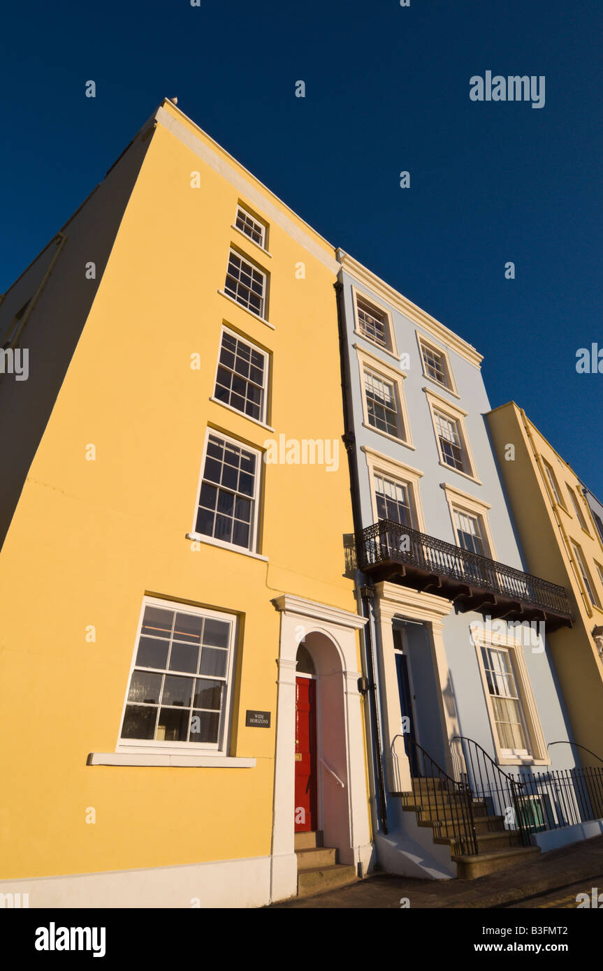 Bunten Häuser in Tenby, Westwales. UK Stockfoto