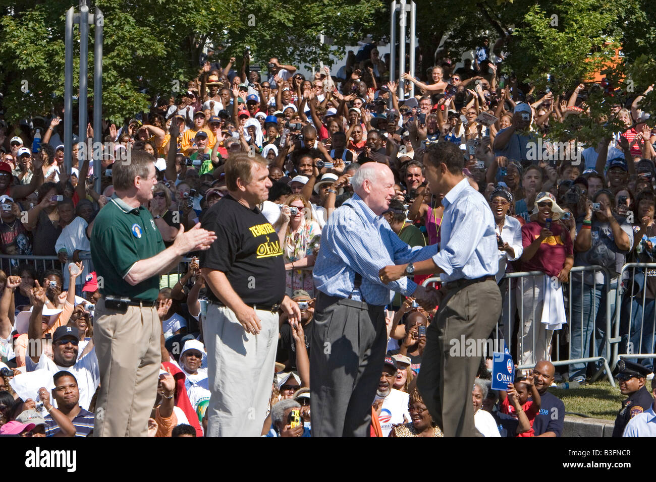 Tag der Arbeit-Rallye für Barack Obama Stockfoto