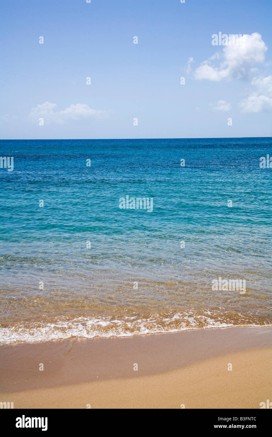 Meer, Sand und Himmel Stockfoto
