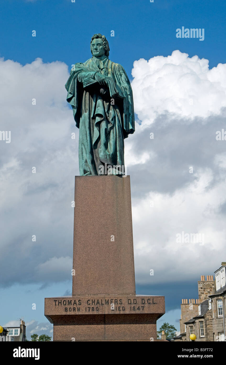 Statue, Thomas Chalmers Wissenschaftler und Mathematiker 1769-1852 und ein Führer der Free Church of Scotland Stockfoto