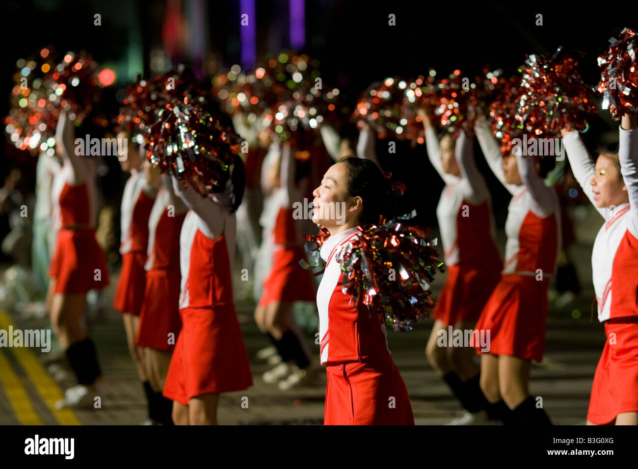 Bilder vom chinesischen Neujahr 2008 Parade in Hong Kong Stockfoto