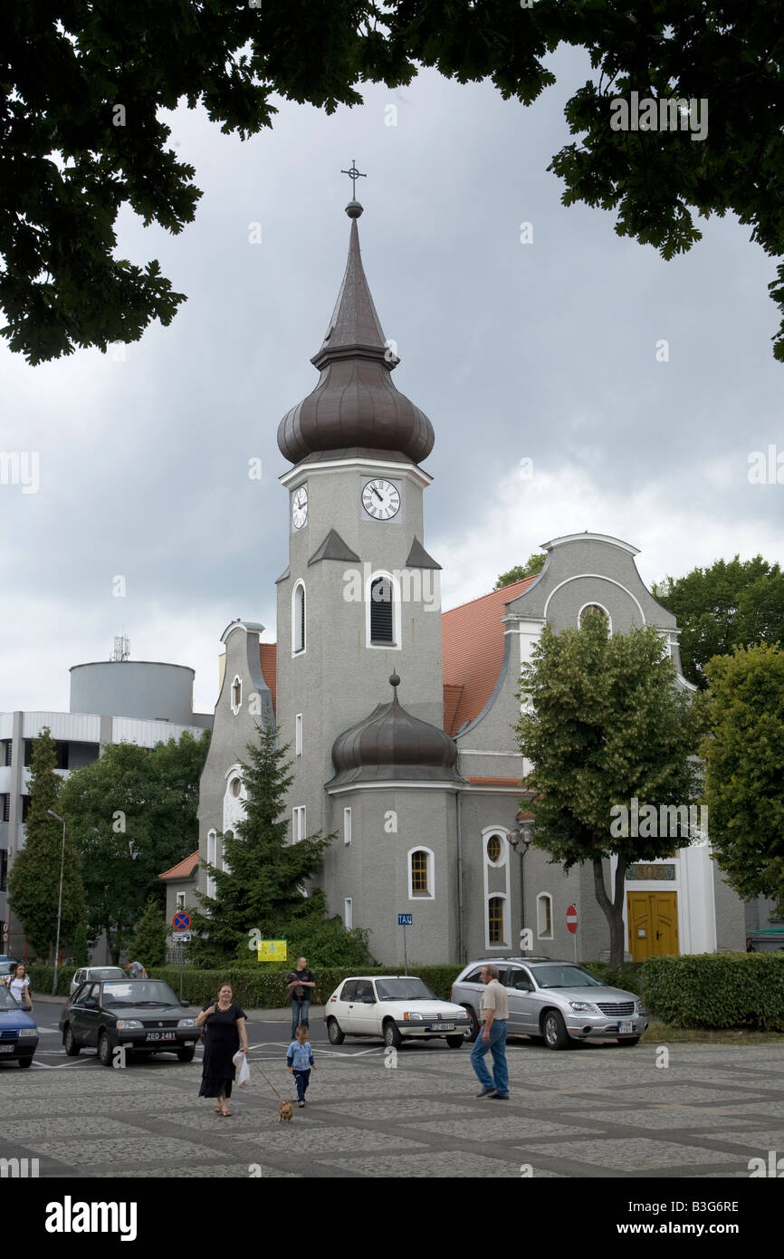 Malerische katholische Kirche in Zielona Gora Polen Stockfoto