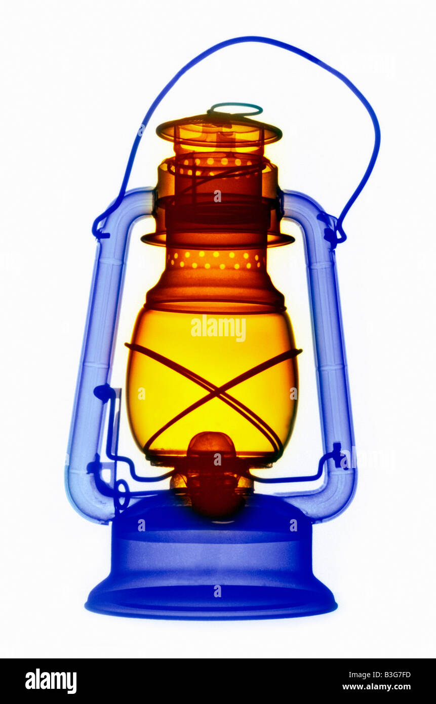 Farbausführung Röntgenaufnahme eine Kerosin-Lampe Stockfoto