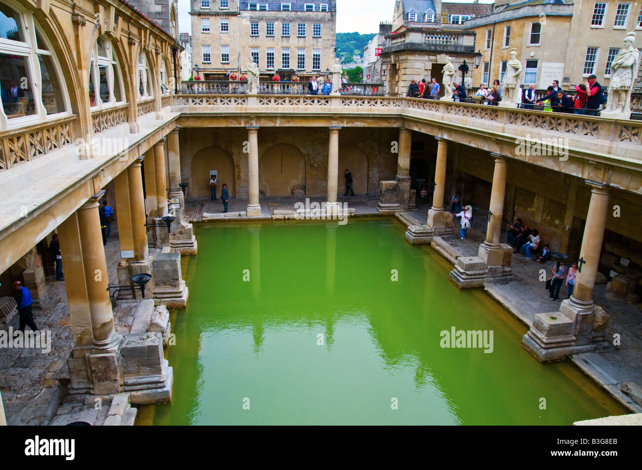 Die römischen Bäder in Bath, England (001) Stockfoto