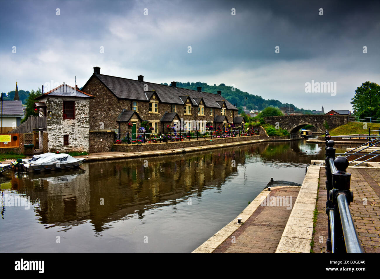 Brecon Canal Cottages Stockfoto