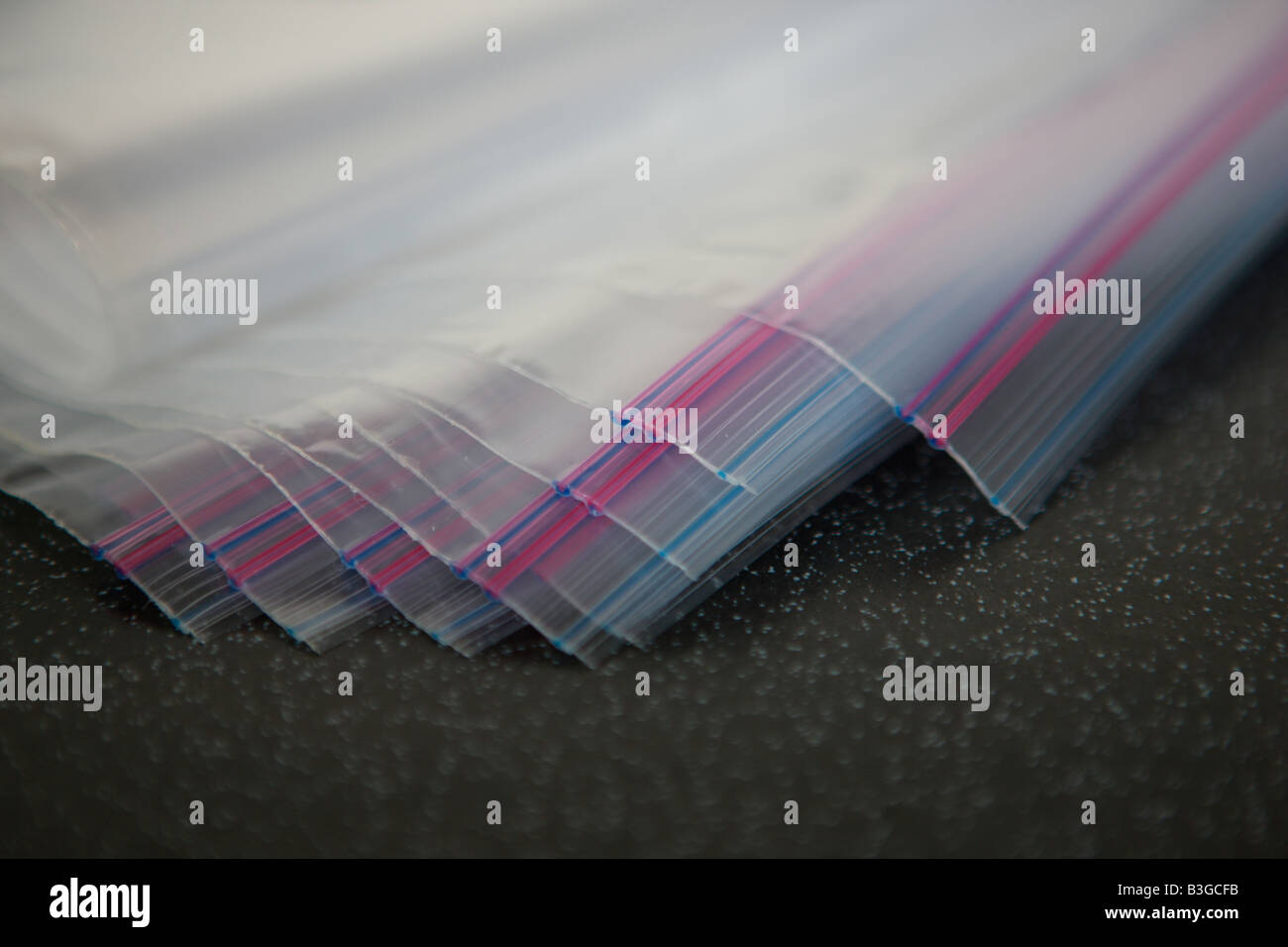 Ziploc-Beutel auf Küche Arbeitsplatte Stockfoto