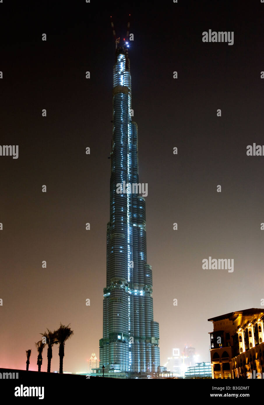 Burj Dubai in Dubai, Vereinigte Arabische Emirate im Bau. Stockfoto
