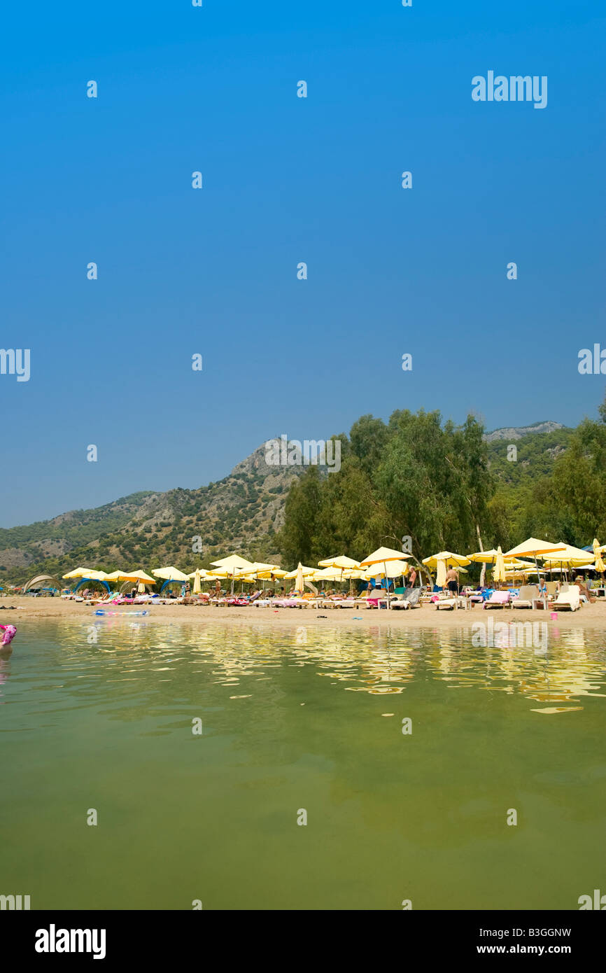 Sugar Beach, blaue Lagune Türkei Stockfoto