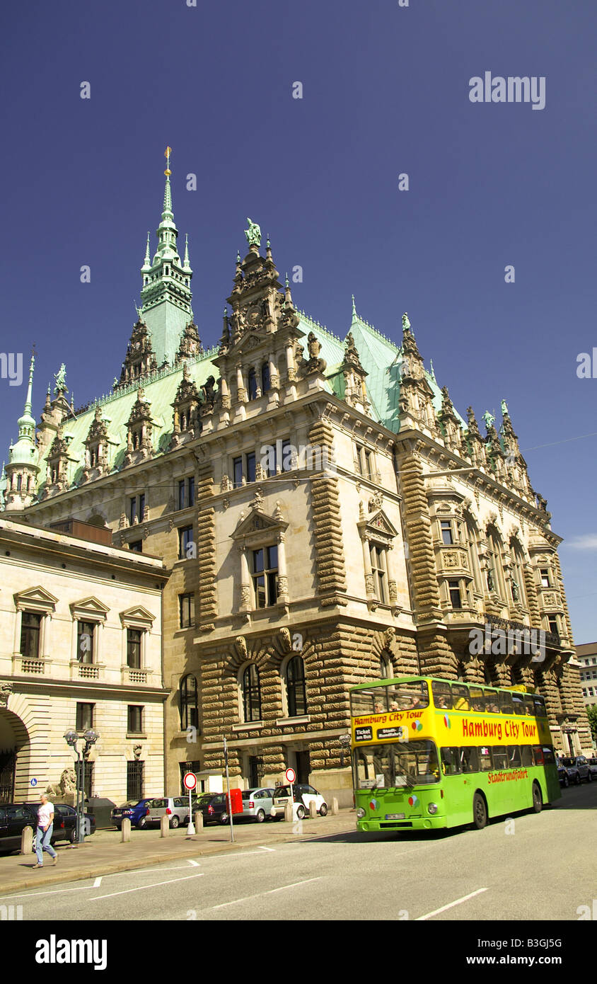 Hamburger Rathaus, Deutschland Stockfoto