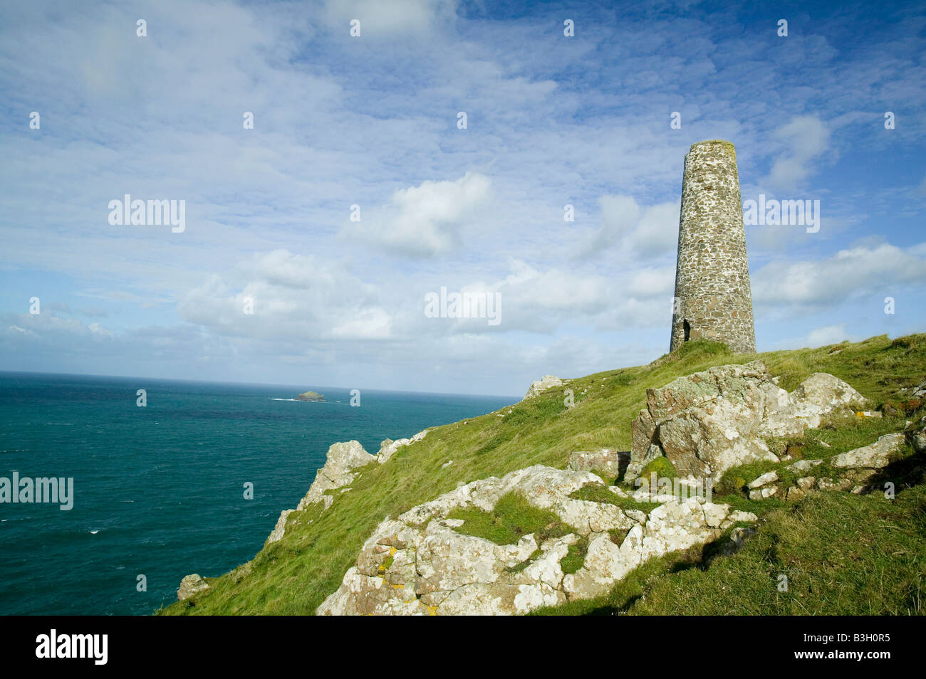 der Turm am Stepper Point in der Nähe von Padstow auf die Cornish coast UK Stockfoto