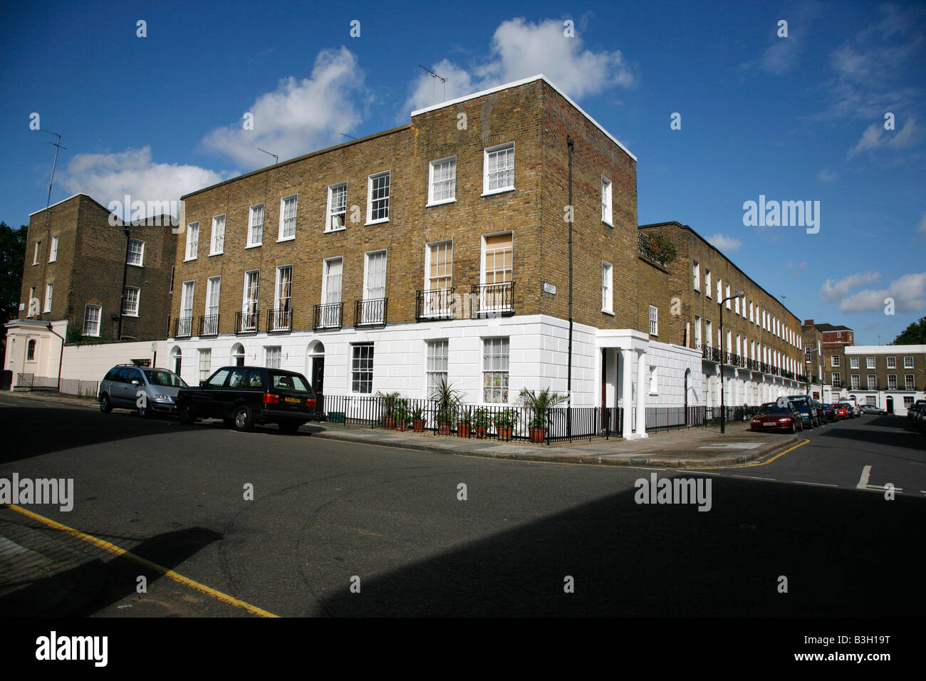 Ecke Platt und Penryn Street in Somers Town, London Stockfoto