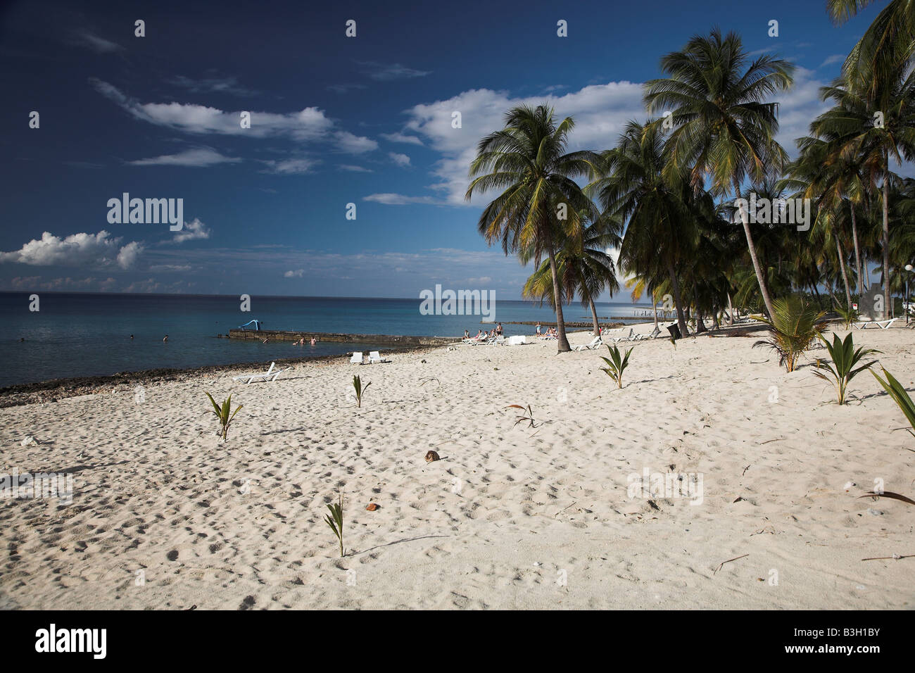 Der Strand am Resort in Maria La Gorda in Kuba. Stockfoto