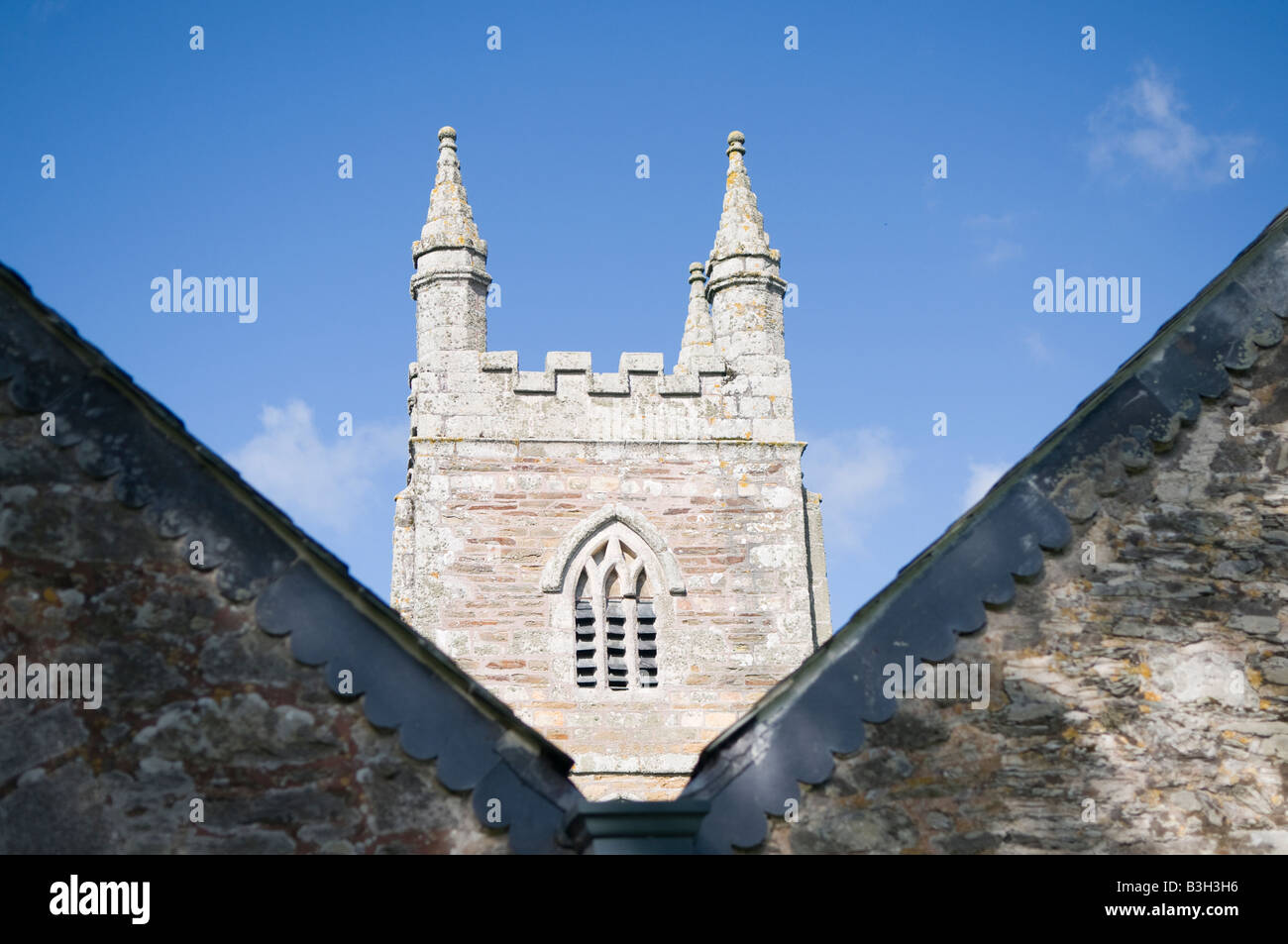 Creed Kirche, Creed, cornwall Stockfoto