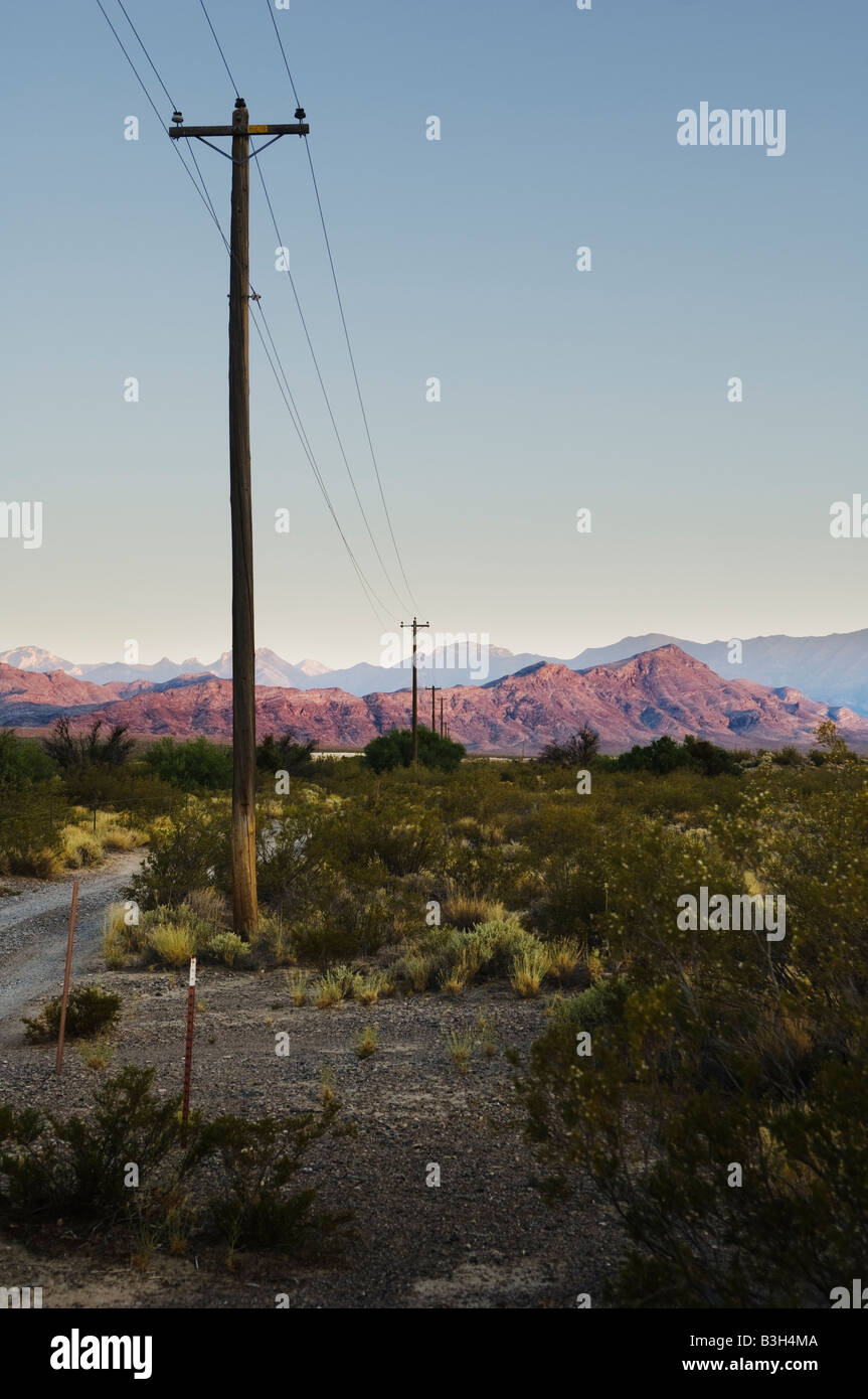 Roten Berge in der Wüste von Nevada, USA. Stockfoto