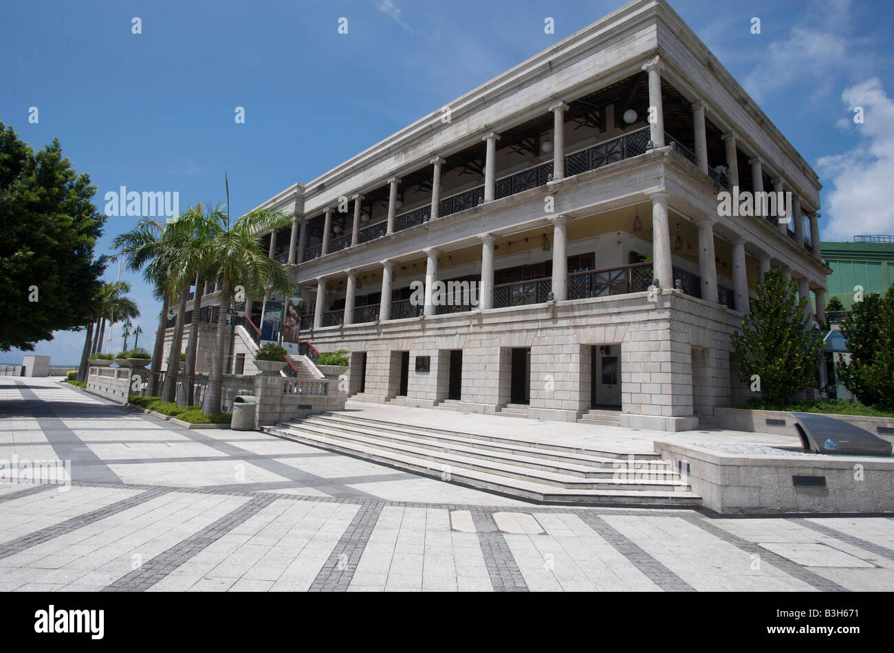 Murray House, Stanley. Früher viertel Officer's jetzt Häuser restaurants Stockfoto