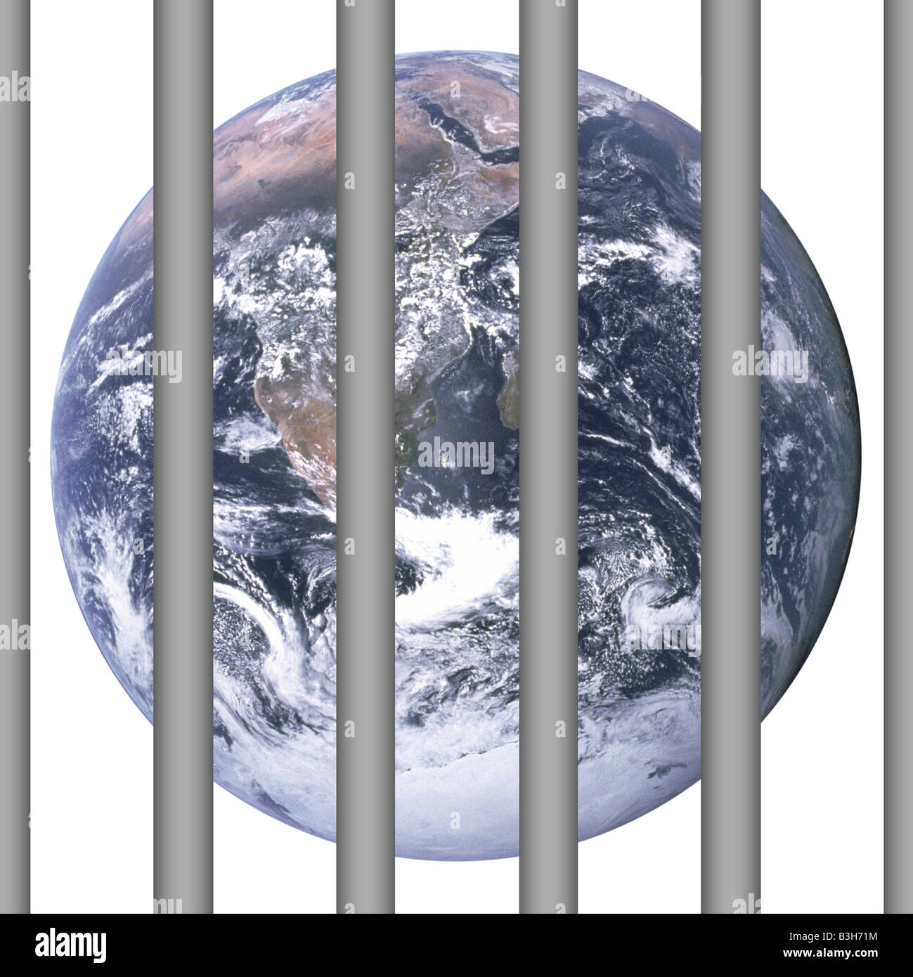 Inhaftierten Erde Stockfoto